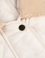 Steppjacke - Tunnelzug am Saum - weiß