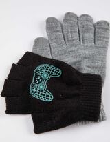 Handschuhe - Print - schwarz