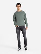 Hossz&uacute; ujj&uacute; felső - Lezser fazon - s&ouml;t&eacute;tz&ouml;ld