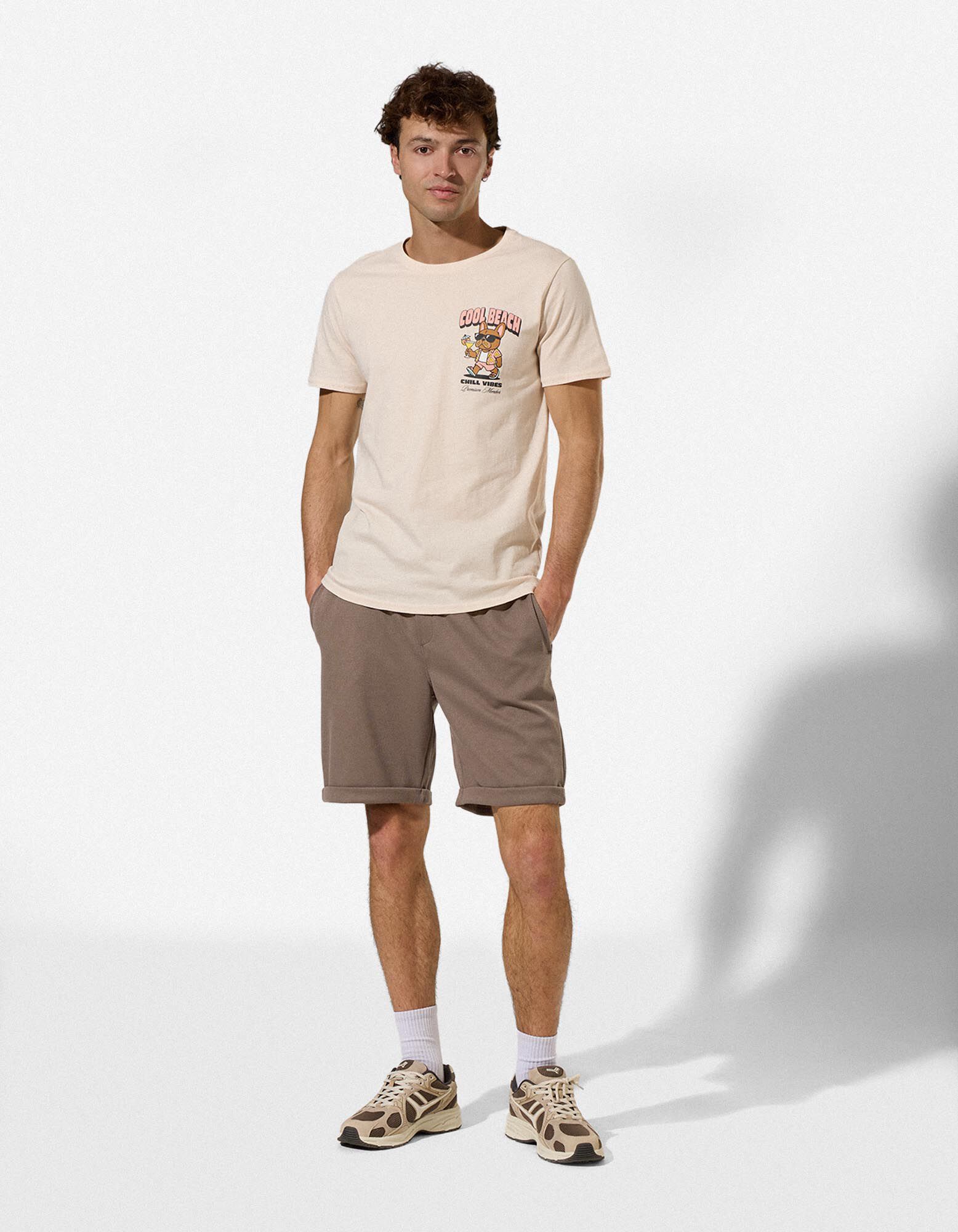 Short - Piqu&eacute; - Brun