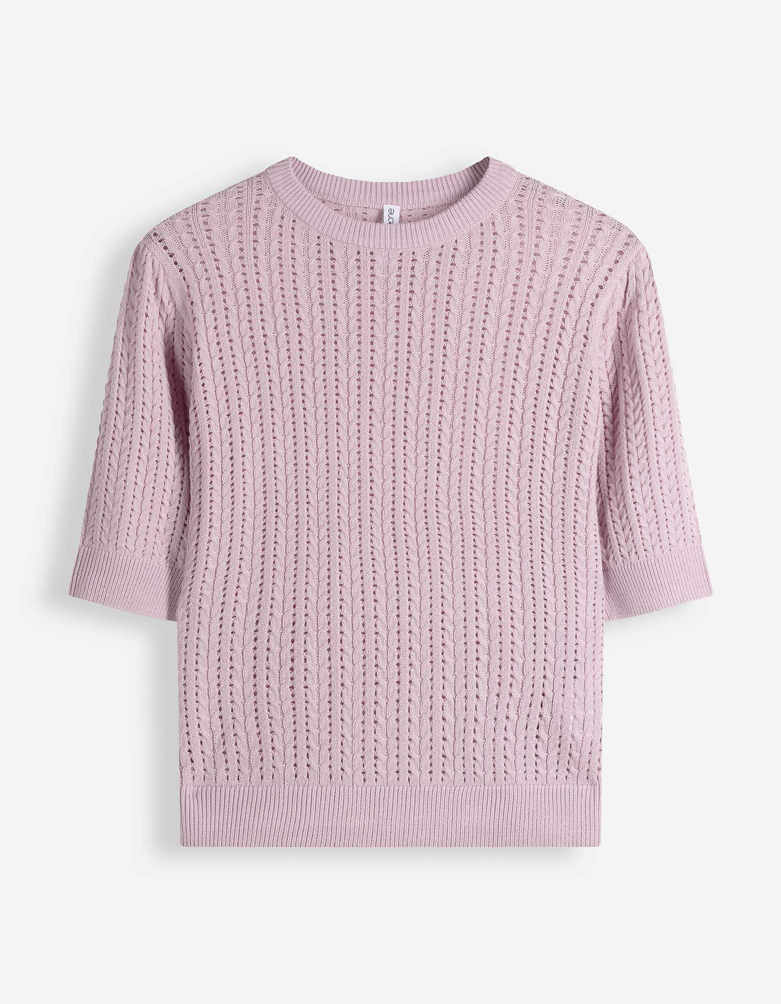 Pullover - Lochstrick - Pink