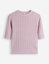 Pullover - Lochstrick - Pink