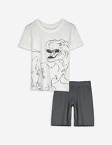 Pigiama completo (maglia + shorts) - Stampa - bronzo