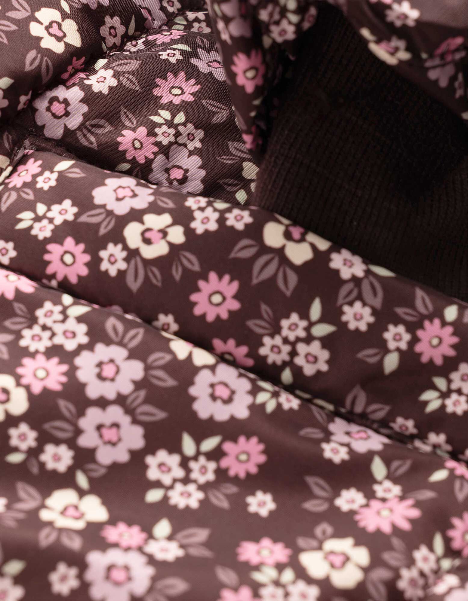 Winterjacke - Allover-Print - Dunkelbraun