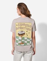 T-shirt - Print - lichtbruin