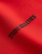 Sweatshirt - Contrasterende inzetten - rood