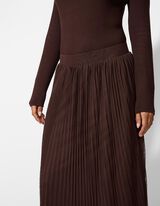Rok - Plooien - donkerbruin