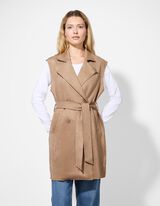 Gilet - Imitazione di camoscio - marrone