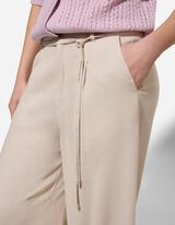 Culotte - Leinen-Optik - wei&szlig;
