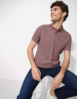 Poloshirt - Knopfverschluss - rosa