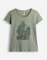 T-Shirt - Glitzerprint - Khaki