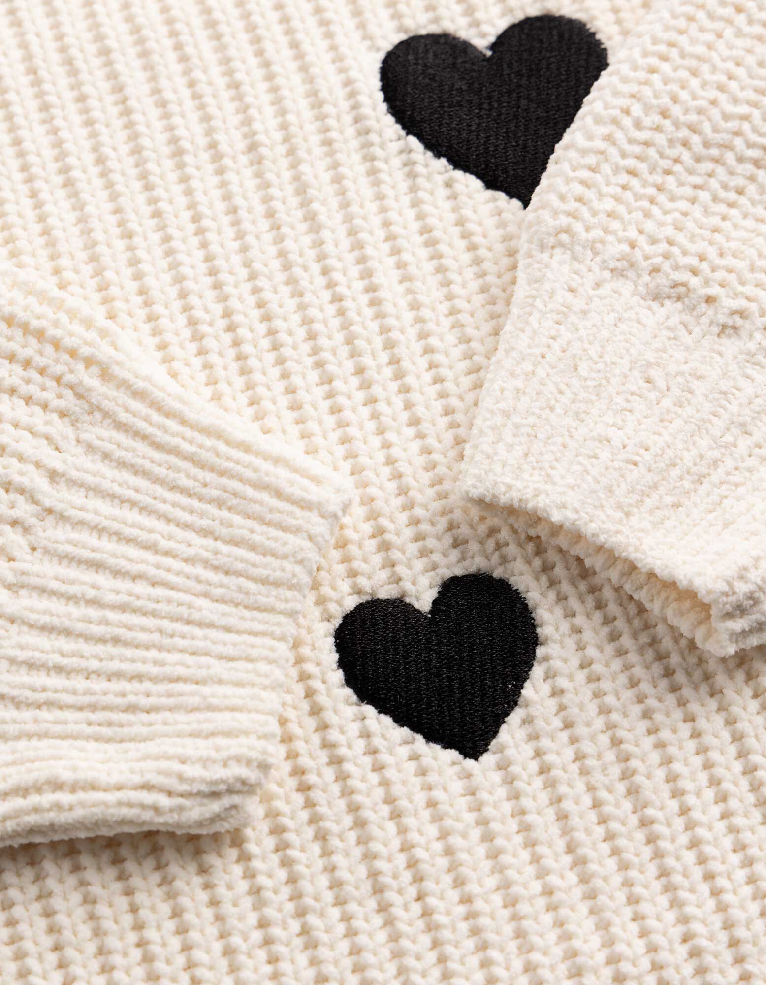 Strickpullover - Stickereien - Off-White