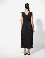 A-vonalú ruha - V-kivágás - fekete