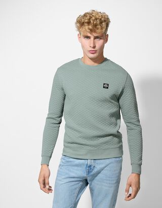 Sweatshirt - Rundhals-Ausschnitt - t&uuml;rkis