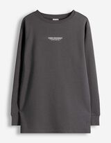 Tričko s dlouh&yacute;m ruk&aacute;vem - Nadměrn&yacute; střih Oversized Fit - tmave seda