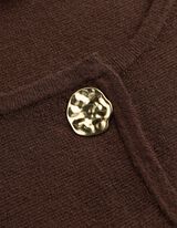 Cardigan - Knopfleiste - dunkelbraun