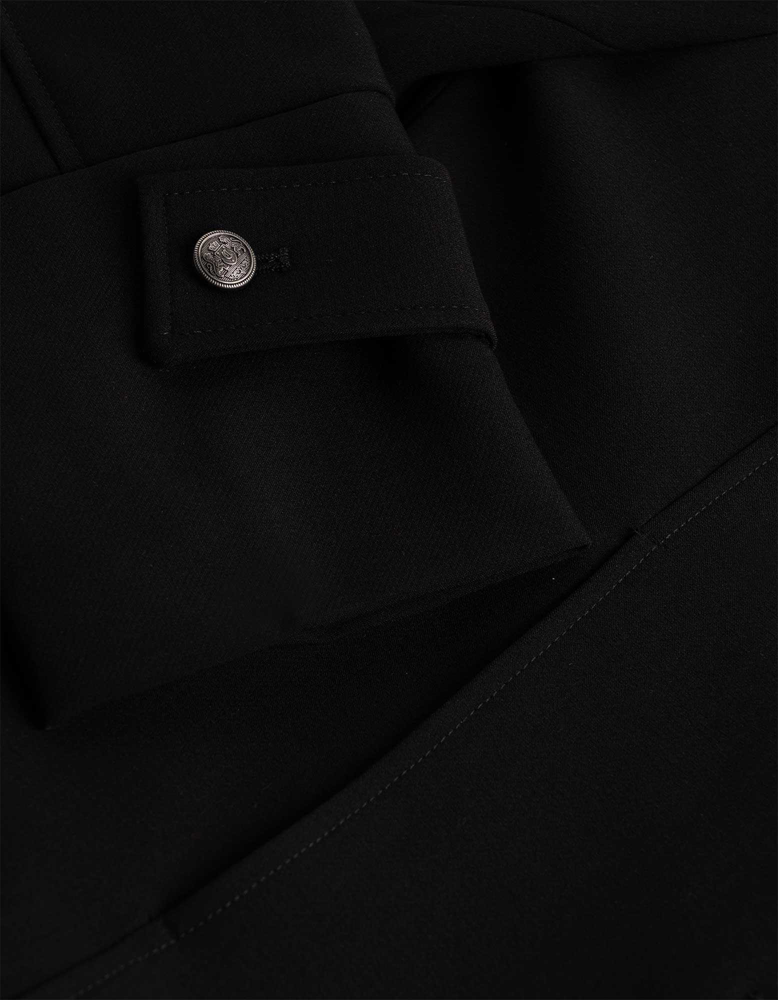 Jacke - Knopfleiste - Schwarz