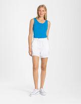 Pantaloncini - Misto lino - bianco