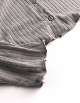 Langarmshirt - Double-Layer-Look - grau