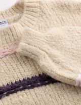 Pullover en tricot - Rayures - Blanc cass&eacute;