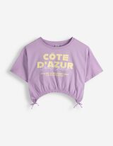 Tričko - zkr&aacute;cen&yacute; - lila