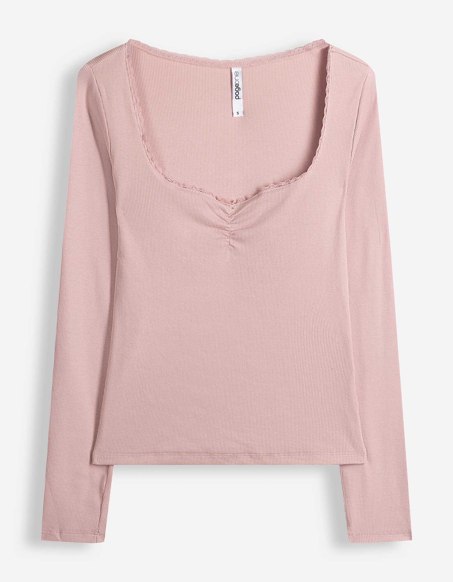 Longsleeve - Met kant - Lichtpaars