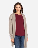 Hosszított kardigán - Viszkózkeverék - bézs