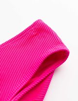 Ensemble haut de bikini et slip de bikini - Mati&egrave;re structur&eacute;e - rose
