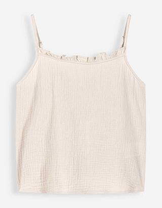 Blusentop - einfarbig - beige