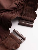 Bikinitop - Gestructureerd materiaal - bruin