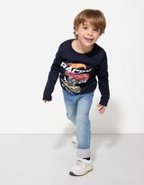 Longsleeve - Hot Wheels - donkerblauw