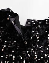 Kleid - Paillettenbesatz - Schwarz