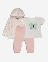 Set tricou și pantaloni - Imprimeu floral - Alb