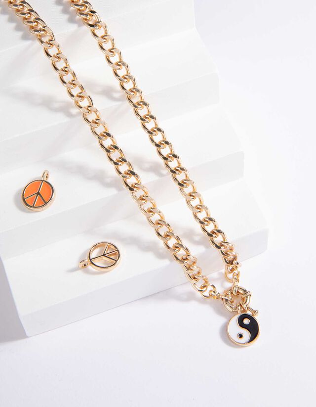 Set aus Kette und 3 Anhängern- 3er-Pack