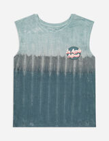 Top a canotta - Impronta sul retro - bianco