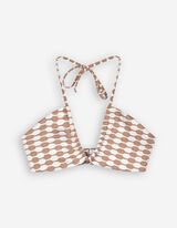 Top bikini - Materiale strutturato - beige