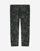 Leggings - Leopardenmuster - hellgrün