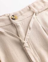 Culotte - Leinen-Optik - wei&szlig;