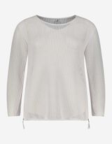 Trui - Rolrandjes - wit