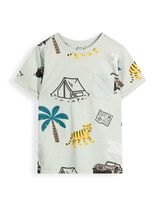 &nbsp;Set aus T-Shirt und Shorts - Allover-Print - Hellblau