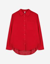 Bluse - Brusttasche - rot