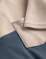 T-Shirt - Color-Blocking - dunkelblau