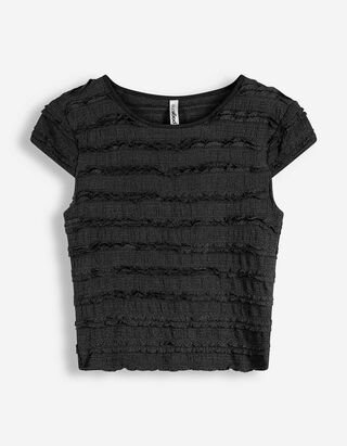 Cropped Shirt - Cropped - schwarz