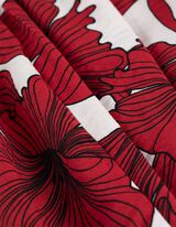 Rock in A-Linie - Allover-Print - dunkelrot