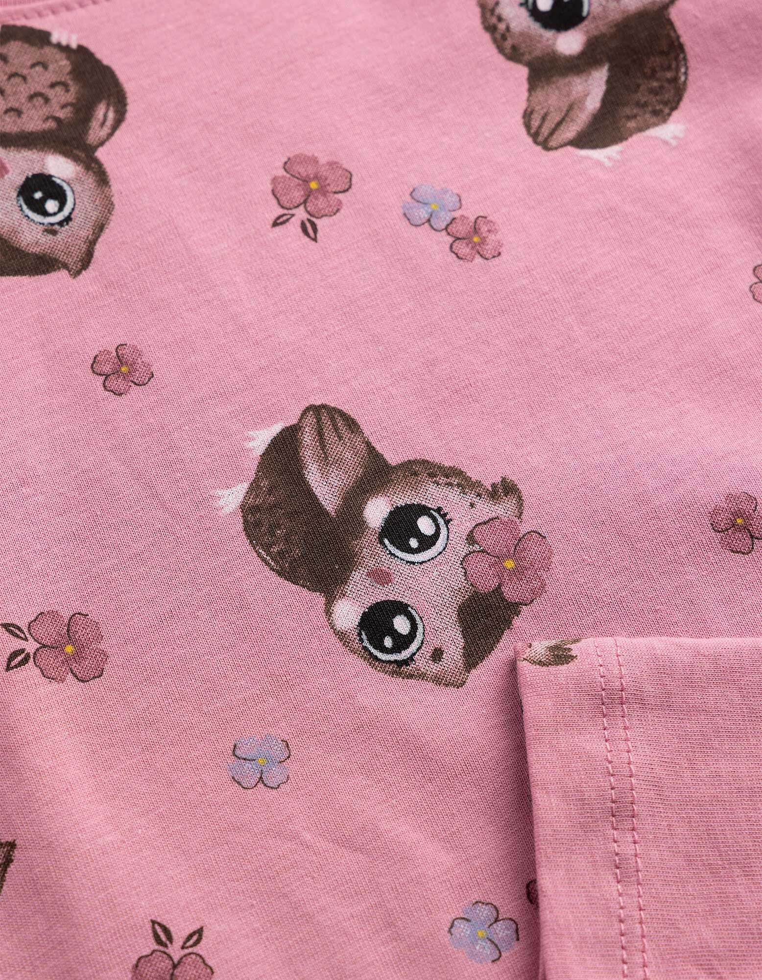 Longshirt - Allover-Print - Pink