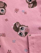 Longshirt - Allover-Print - Pink