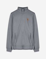 Sweatvest - Label - donkergrijs