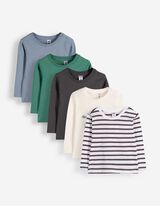 Langarmshirt - 5er-Pack