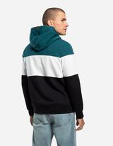 Hoodie - Color-Blocking - t&uuml;rkis