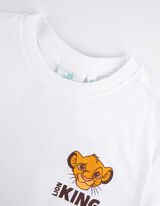 Set tricou și pantaloni - Regele leu - Alb